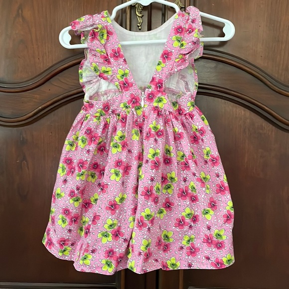 Girls MAYORAL Floral Dress with Matching Headband Size 18M - Picture 3 of 5